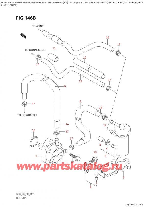  ,  , Suzuki Suzuki DF115TK6 L / X FROM 11501F-680001~ (E01) - 2006,   (Df90T: (K6, K7, K8), Df100T, Df115T: (K6, K7, K8, K9,