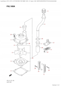 160A -  Water Pump ((Df90T,Df115T):(K1,K2,K3,K4,K5,K6)) (160A -   ( (Df90T, Df115T) : (K1, K2, K3, K4, K5, K6) ))