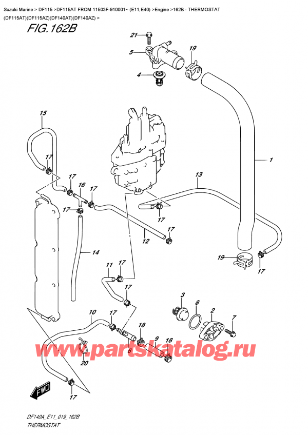 ,   , Suzuki DF115A TL / TX FROM 11503F-910001~ (E11)  2019 , Thermostat (Df115At)(Df115Az)(Df140At)(Df140Az) -  (Df115At) (Df115Az) (Df140At) (Df140Az)