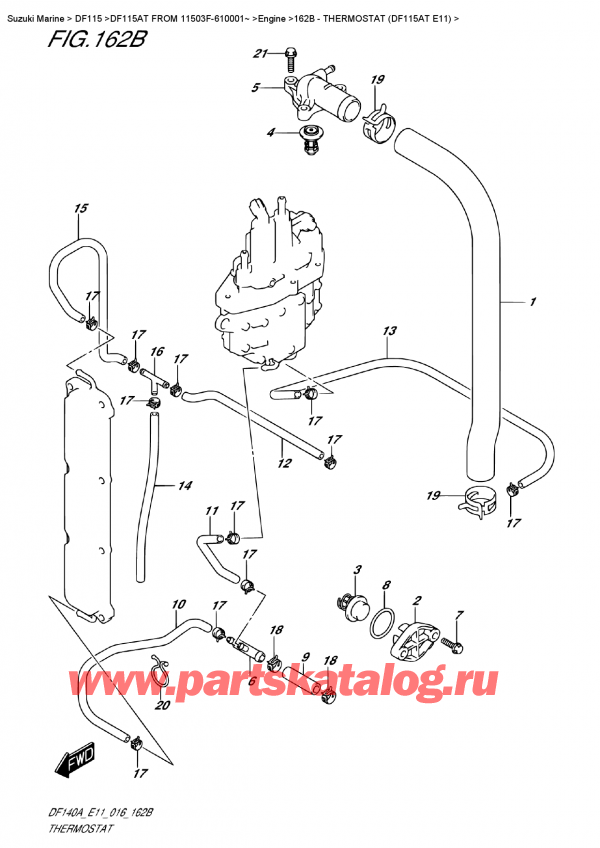  ,   , Suzuki DF115AT L/X FROM 11503F-610001~ (E11)  2016 , Thermostat  (Df115At E11)