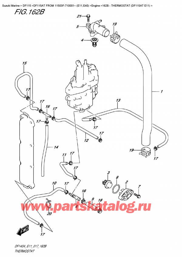 ,   , Suzuki DF115A TL / TX FROM 11503F-710001~ (E11)  2017 , Thermostat (Df115At E11)