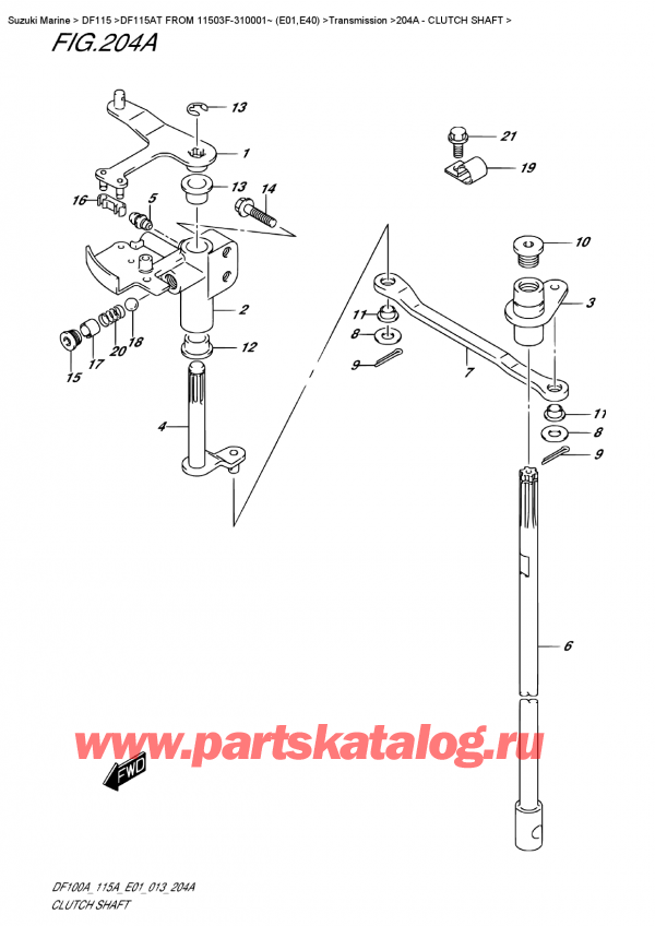 ��������� ������������ ��������, �� �������� ��������� �����, Suzuki DF115A TL / TX FROM 11503F-310001~ (E01), ��������� ���