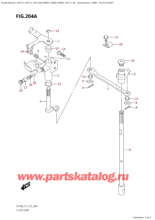  ,   , Suzuki Suzuki DF115A ZL / ZX FROM 11503Z-910001~  (E11 019)  2019 ,  