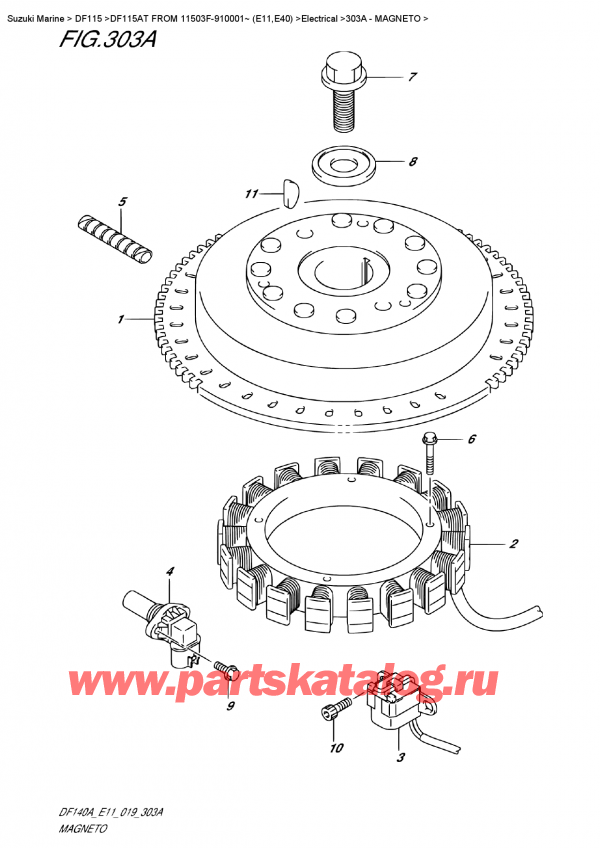  , , SUZUKI DF115A TL / TX FROM 11503F-910001~ (E11)  2019 ,  - Magneto