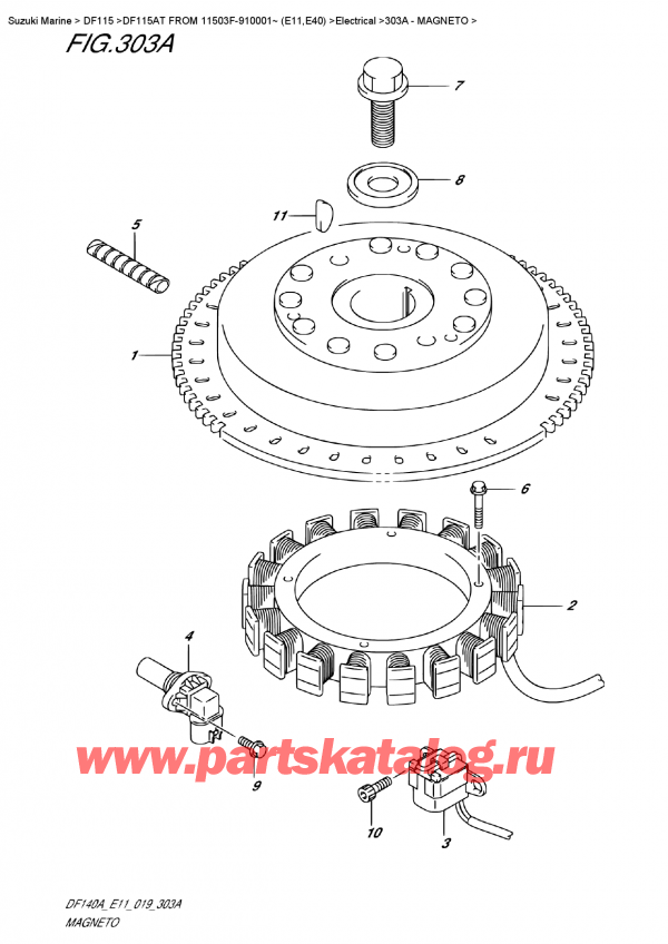 ,   , SUZUKI DF115A TL / TX FROM 11503F-910001~ (E11)  2019 , Magneto