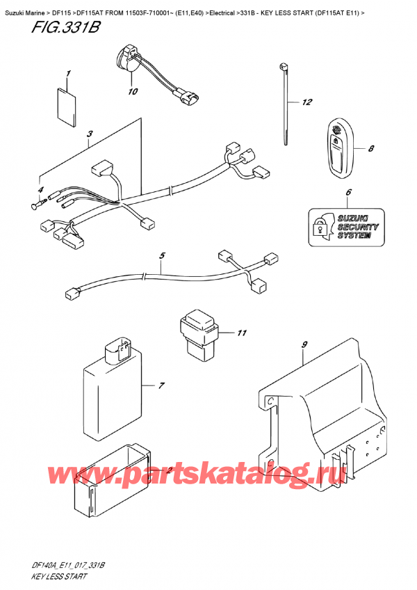  ,   , SUZUKI DF115A TL / TX FROM 11503F-710001~ (E11),  Less Start (Df115At E11)