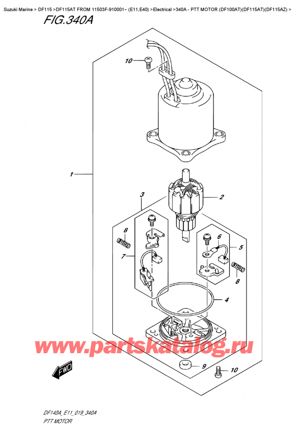 ,   ,  DF115A TL / TX FROM 11503F-910001~ (E11), Ptt Motor  (Df100At)(Df115At)(Df115Az)