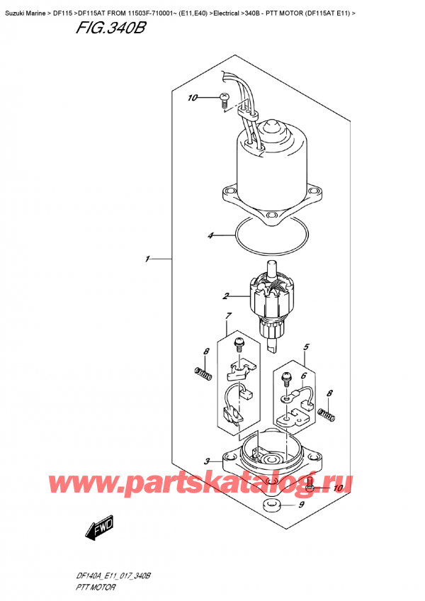  ,    , SUZUKI DF115A TL / TX FROM 11503F-710001~ (E11), Ptt Motor  (Df115At  E11)