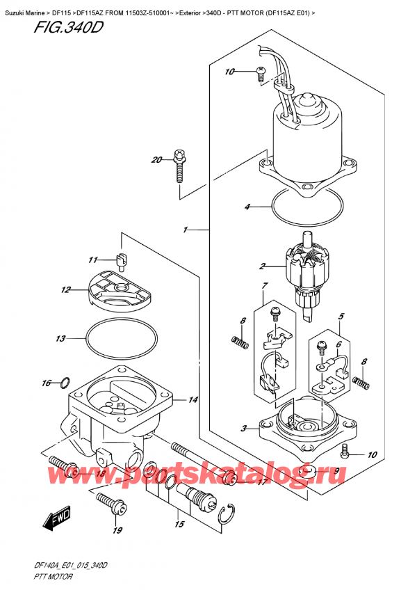   ,    , Suzuki DF115A ZL / ZX FROM 11503Z-510001~    , Ptt  Motor  (Df115Az  E01) -   (Df115Az E01)