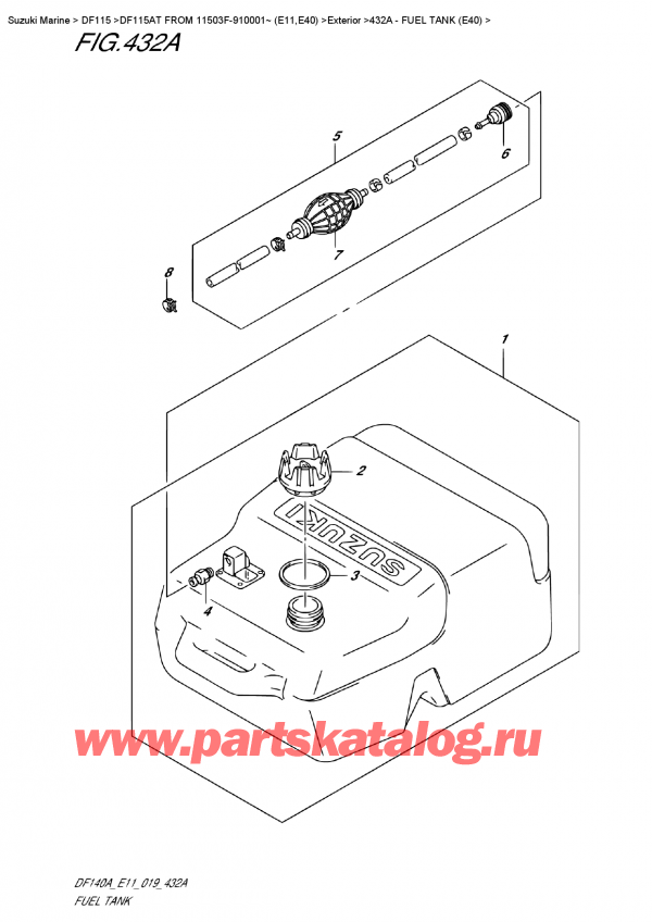  ,    , SUZUKI DF115A TL / TX FROM 11503F-910001~ (E11)  2019 ,   (E40)
