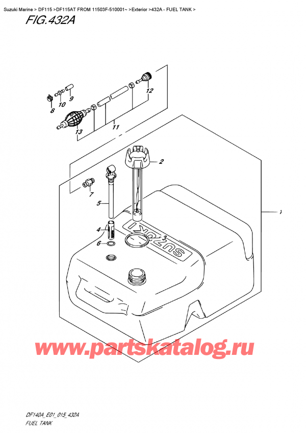 ,    ,  DF115A TL FROM 11503F-510001~ (E01),   - Fuel  Tank
