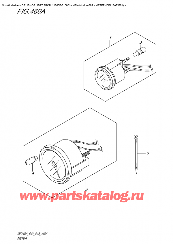  ,   , Suzuki DF115A TL FROM 11503F-510001~ (E01),  (Df115At E01) / Meter  (Df115At E01)