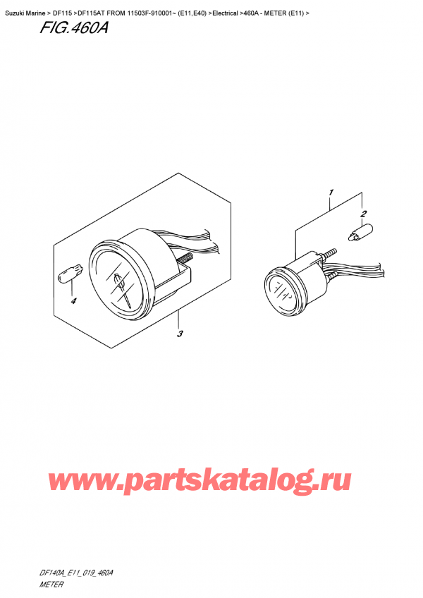  ,   , Suzuki DF115A TL / TX FROM 11503F-910001~ (E11), Meter (E11)