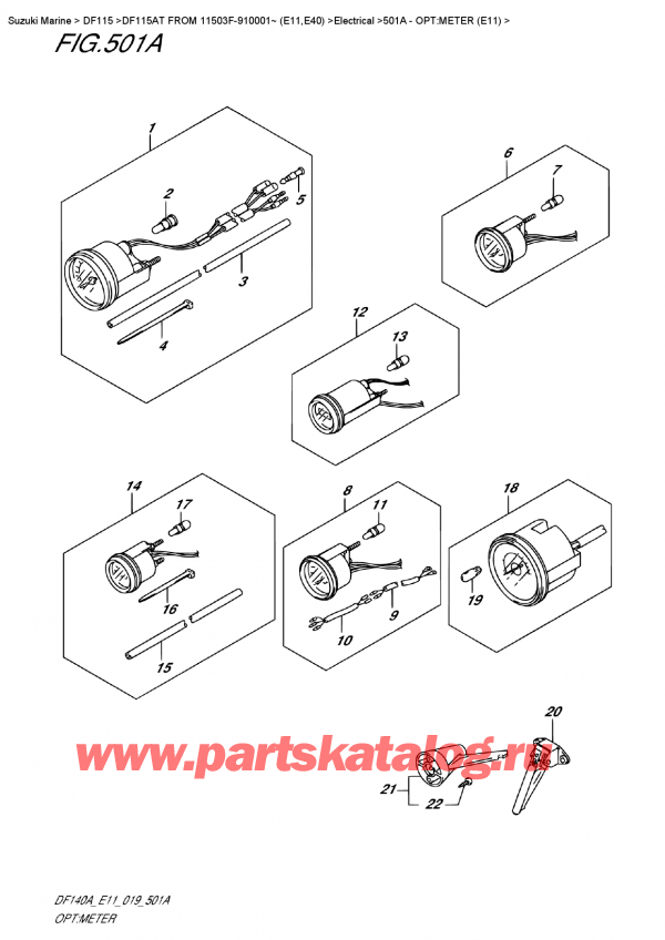 ��������, �� ��������� ���������, SUZUKI DF115A TL / TX FROM 11503F-910001~ (E11), �����: ������� (E11)
