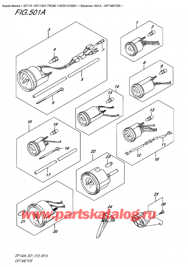  ,   , Suzuki DF115A TL FROM 11503F-510001~ (E01), : 