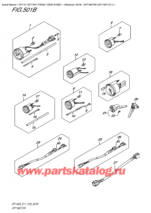  ,  , Suzuki DF115AT L/X FROM 11503F-610001~ (E11)  2016 , :  (Df115At E11)