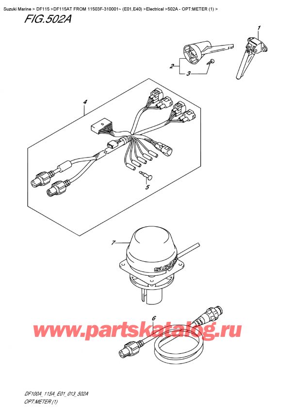 ,   , SUZUKI DF115A TL / TX FROM 11503F-310001~ (E01), Opt:meter  (1)