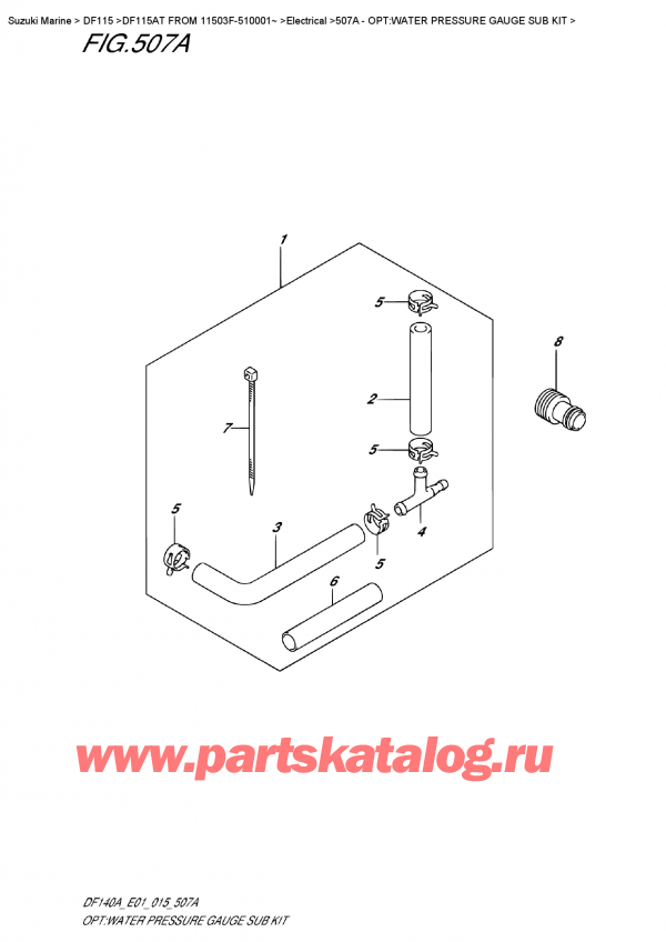   ,   , SUZUKI DF115A TL FROM 11503F-510001~ (E01)  2015 , :     