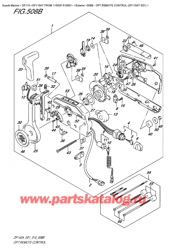   ,  , Suzuki DF115A TL FROM 11503F-510001~ (E01)  2015 , Opt:remote  Control  (Df115At  E01) - :   (Df115At E01)