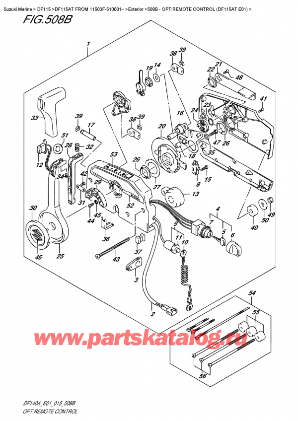  ,   , Suzuki DF115A TL FROM 11503F-510001~ (E01)  2015 , Opt:remote  Control  (Df115At  E01) / :   (Df115At E01)