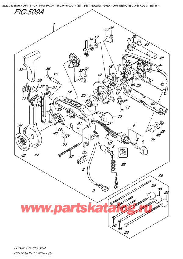  ,   , Suzuki DF115A TL / TX FROM 11503F-910001~ (E11), Opt:remote  Control  (1)  (E11)