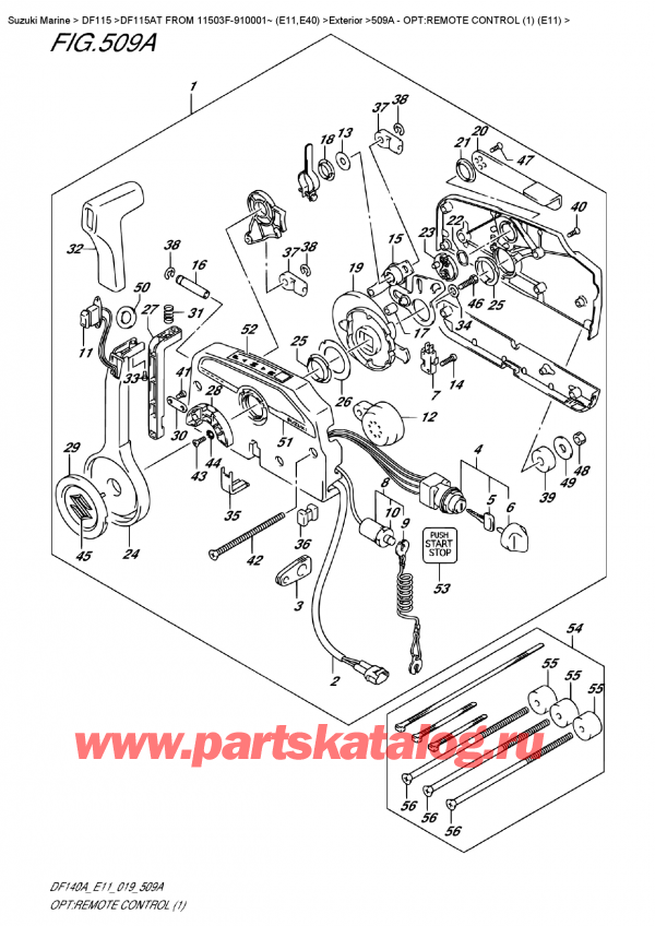   ,    , SUZUKI DF115A TL / TX FROM 11503F-910001~ (E11), Opt:remote  Control  (1)  (E11)