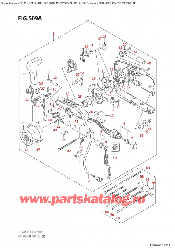  , , Suzuki Suzuki DF115A ZL / ZX FROM 11503Z-910001~  (E11 019)  2019 , Opt:remote Control (1) / :   (1)