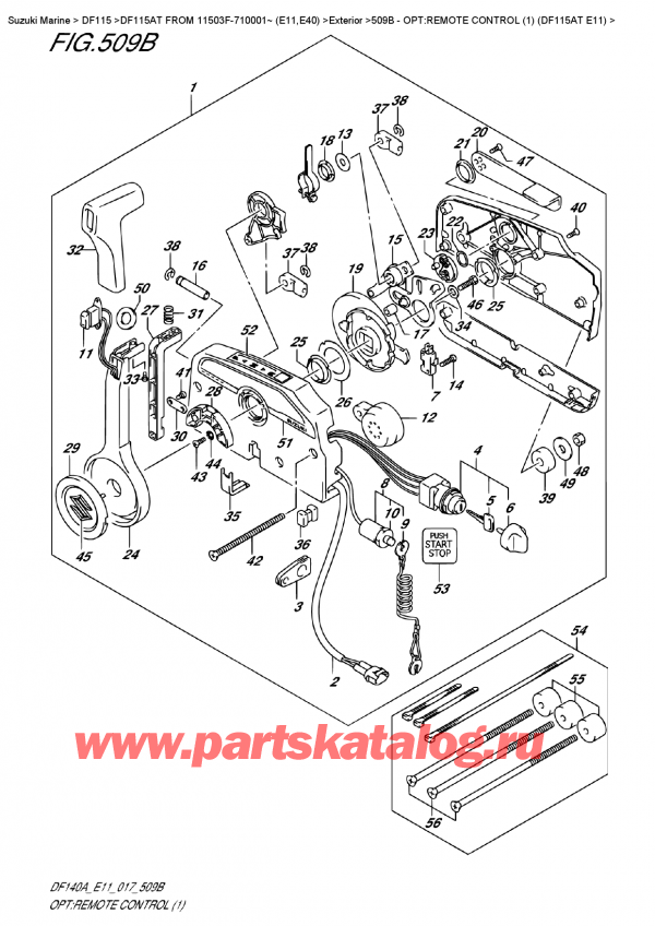   ,   , Suzuki DF115A TL / TX FROM 11503F-710001~ (E11), Opt:remote  Control  (1)  (Df115At  E11)