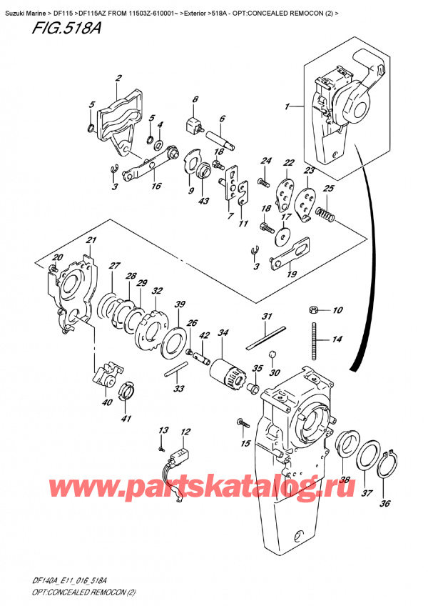   ,    , Suzuki DF115A ZL / ZX   FROM 11503Z-610001~   2016 , :  ,   (2)