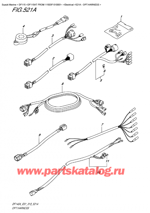 ������ �������������, �� ��������� ���������, Suzuki DF115A TL FROM 11503F-510001~ (E01), �����: ���� ��������