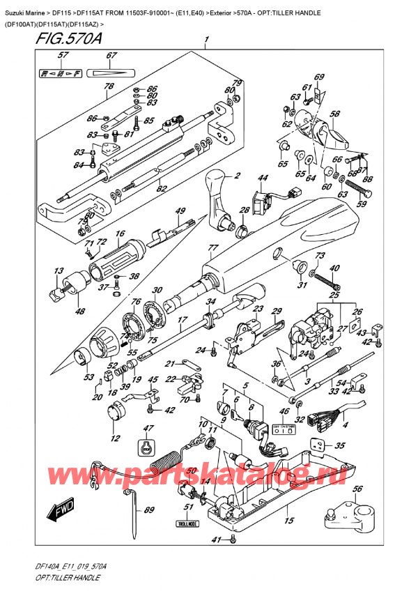  ,    ,  DF115A TL / TX FROM 11503F-910001~ (E11), :  (Df100At) (Df115At) (Df115Az)