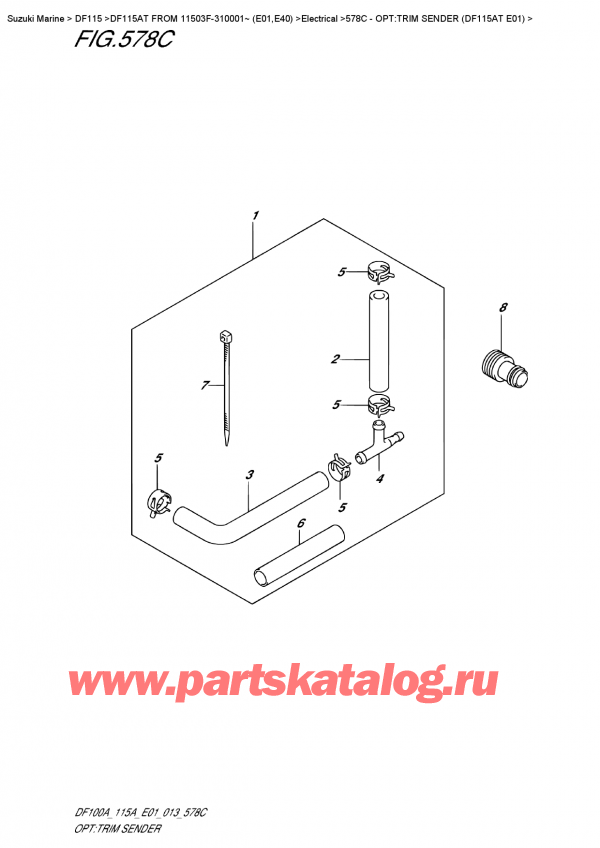  ,   , SUZUKI DF115A TL / TX FROM 11503F-310001~ (E01), :   (Df115At E01)