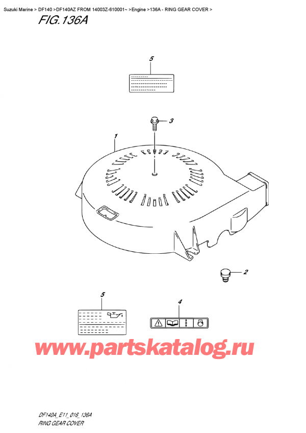  ,    , SUZUKI DF140A ZL / ZX FROM 14003Z-610001~ (E11)  2016 ,   