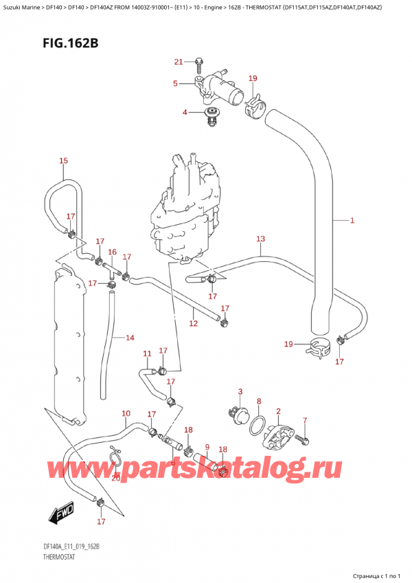  ,   ,  Suzuki DF140A ZL / ZX FROM 14003Z-910001~  (E01 019)    2019 , 