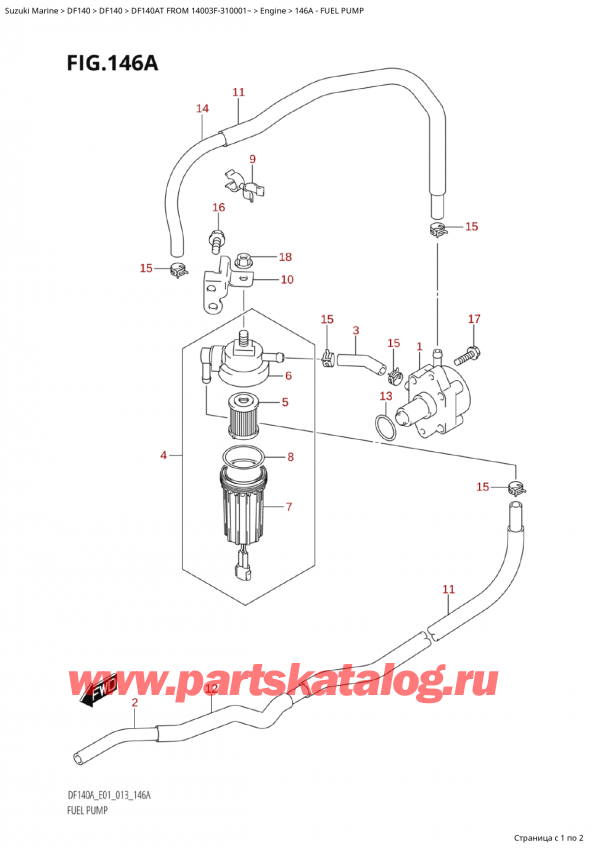 ,   , SUZUKI  DF140AT L/X FROM 14003F-310001~  2013 ,  