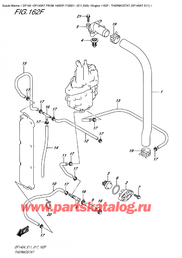  ,   , Suzuki DF140A TL/TX FROM 14003F-710001~ (E11)  2017 , Thermostat (Df140At E11)