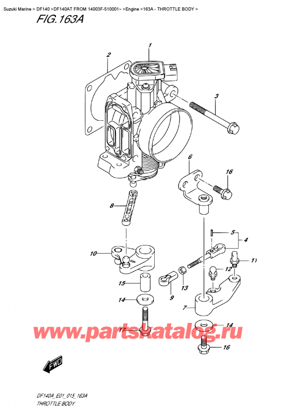 ,   , Suzuki Suzuki DF140A TL / TX FROM 14003F-510001~ , Throttle  Body /  