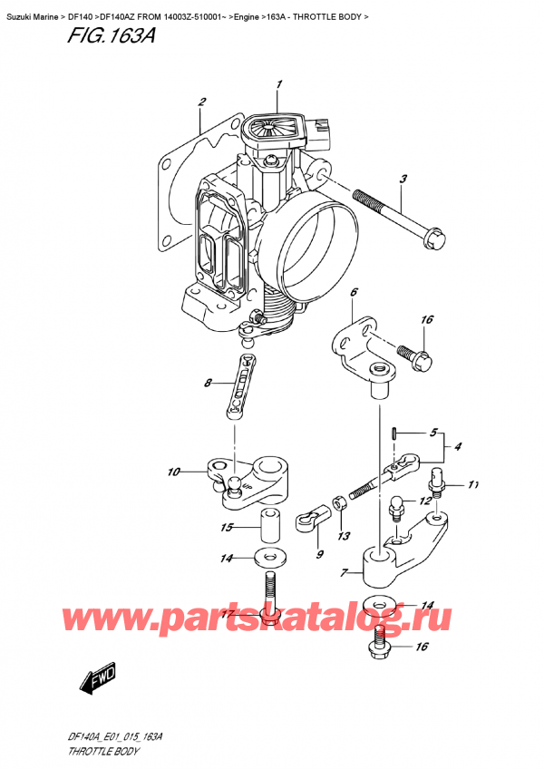  ,   , SUZUKI DF140A ZL / ZX FROM 14003Z-510001~ , Throttle  Body