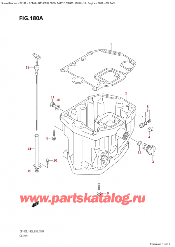   ,    , Suzuki Suzuki DF140TK7 TX / TXX FROM 14001F-780001~ (E01) - 2007  2007 ,  