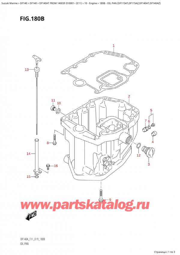  ,   , Suzuki Suzuki DF140A TL / TX FROM 14003F-910001~  (E11 019),   (Df115At, Df115Az, Df140At, Df140Az)