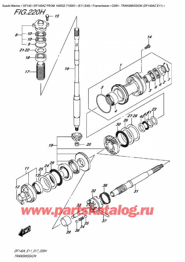  ,   ,  DF140A ZL / ZX FROM 14003Z-710001~ (E11), Transmission  (Df140Az  E11) /  (Df140Az E11)