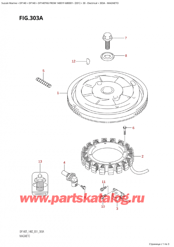  ,   , Suzuki Suzuki DF140TK6 TL / TX FROM 14001F-680001~ (E01) - 2006, 