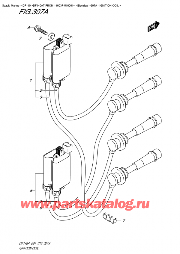 ,   , Suzuki Suzuki DF140A TL / TX FROM 14003F-510001~ , Ignition  Coil