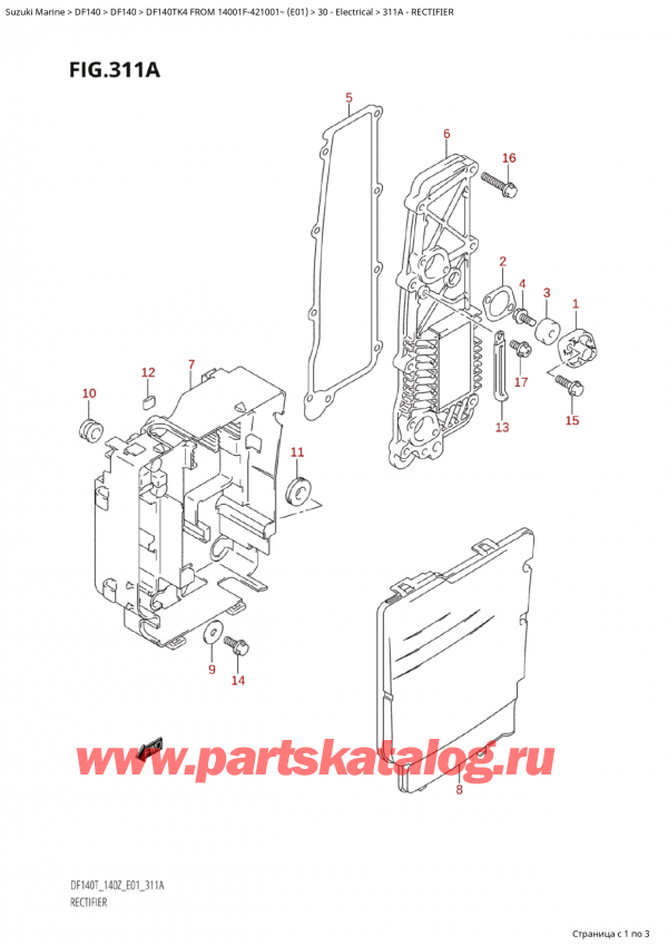   ,  , Suzuki Suzuki DF140TK4 X/XX FROM 14001F-421001~ (E01), 