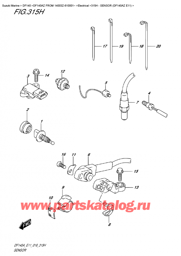  ,   , Suzuki DF140A ZL / ZX FROM 14003Z-610001~ (E11),  (Df140Az E11)
