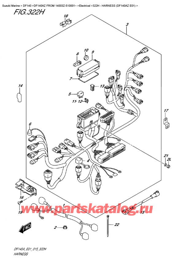   ,    , Suzuki DF140A ZL / ZX FROM 14003Z-510001~ , Harness  (Df140Az  E01)