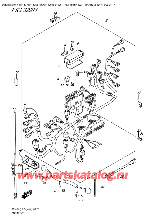 ,   , SUZUKI DF140A ZL / ZX FROM 14003Z-610001~ (E11),   (Df140Az E11)