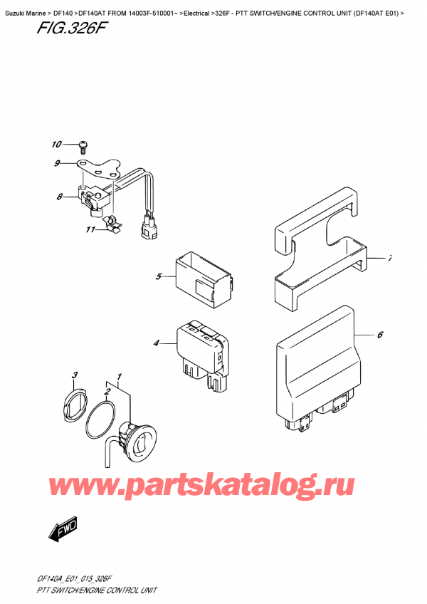  ,  , Suzuki Suzuki DF140A TL / TX FROM 14003F-510001~ ,   /    (Df140At E01) / Ptt  Switch/engine  Control  Unit  (Df140At  E01)