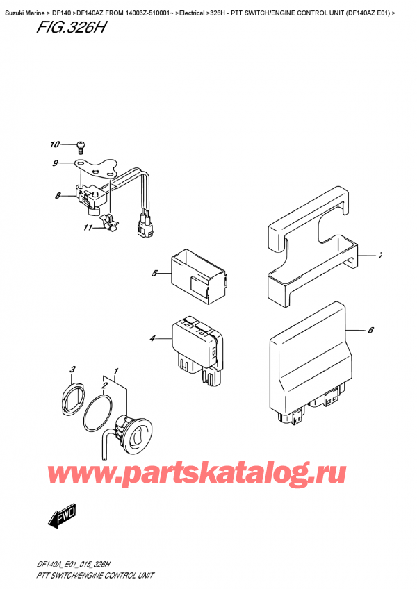   ,   , Suzuki DF140A ZL / ZX FROM 14003Z-510001~   2015 , Ptt  Switch/engine  Control  Unit  (Df140Az  E01)