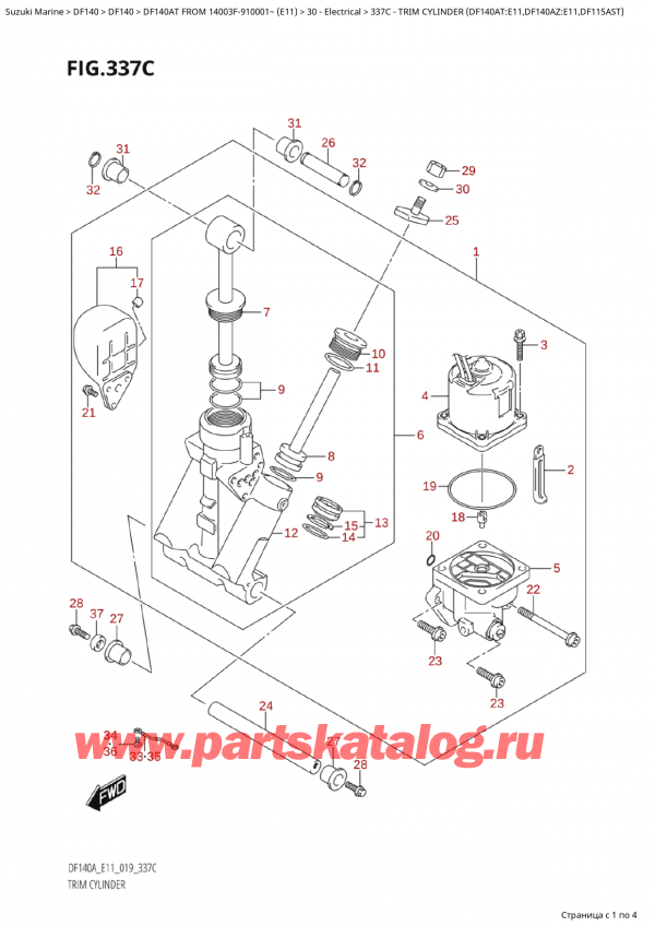   ,   , SUZUKI Suzuki DF140A TL / TX FROM 14003F-910001~  (E11 019)  2019 ,   (Df140At: e11, Df140Az: e11, Df115Ast)